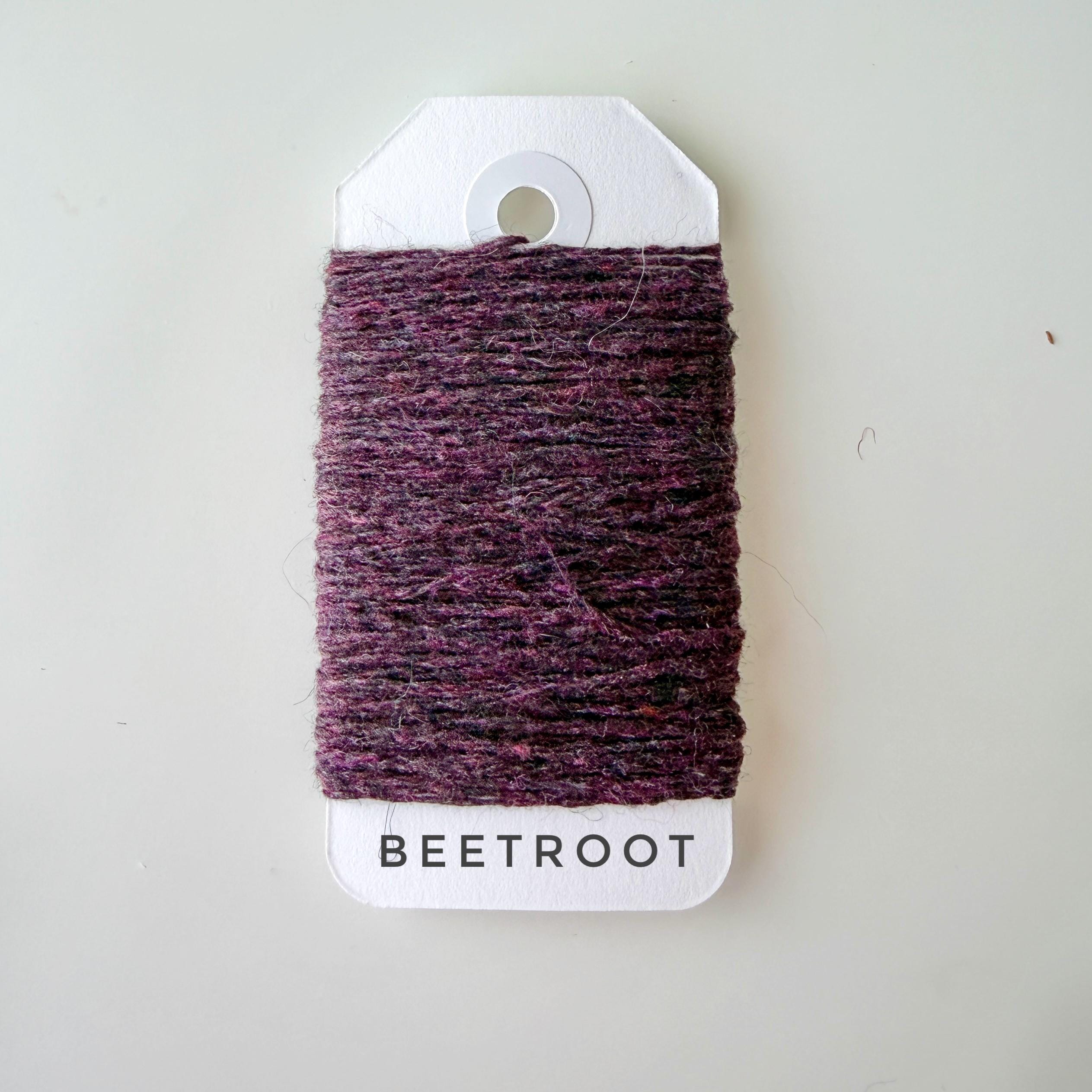4 Ply Cashmere Yarn for Mending: Eco-Friendly Italy Darn Fiber. Beetroot