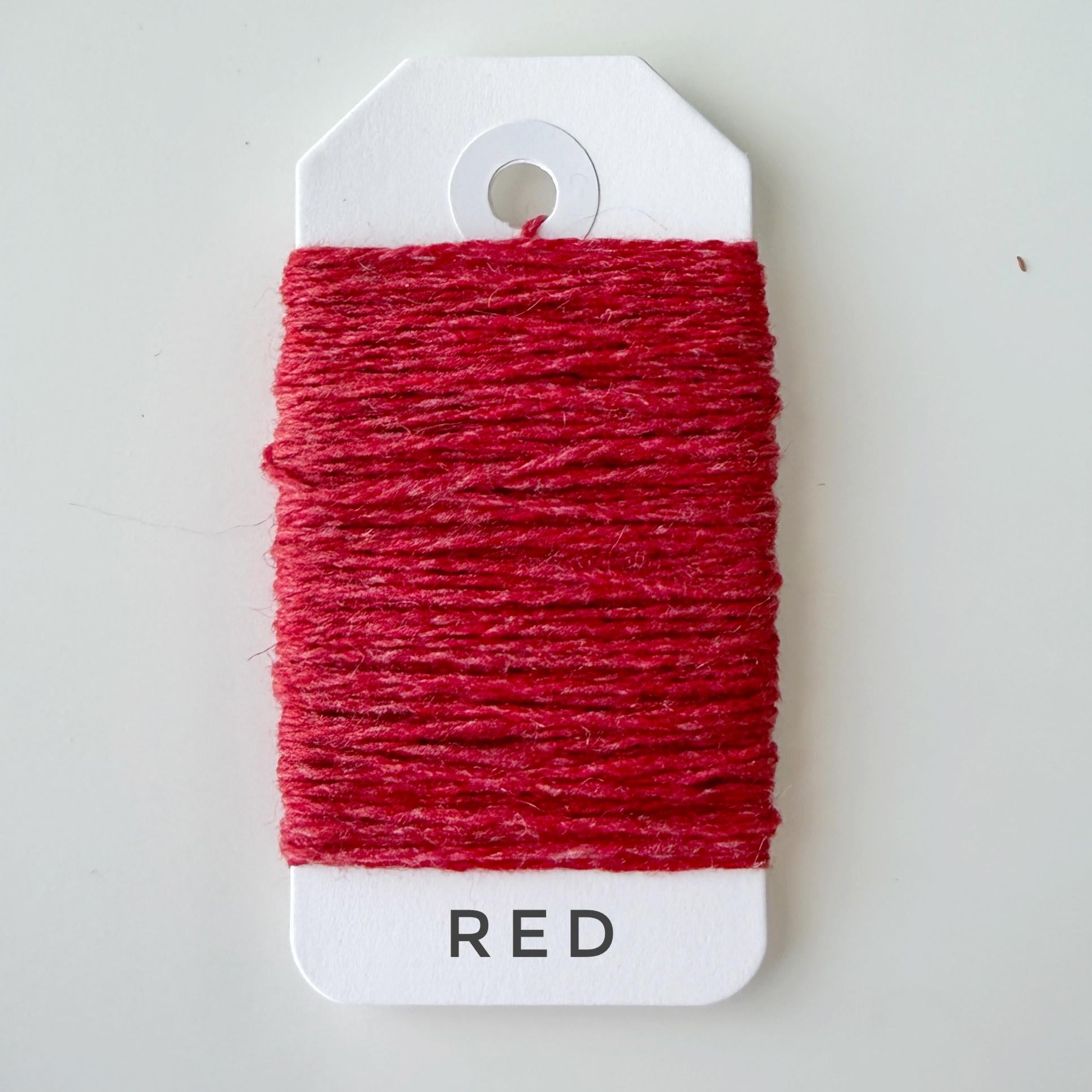 4 Ply Cashmere Yarn for Mending: Eco-Friendly Italy Darn Fiber. Red