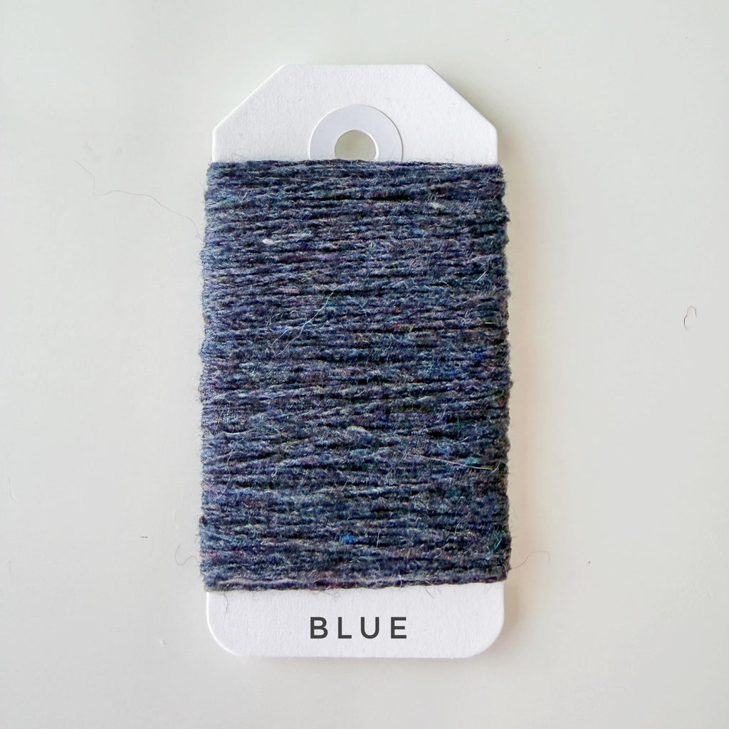 4 Ply Cashmere Yarn for Mending: Eco-Friendly Italy Darn Fiber. Blue