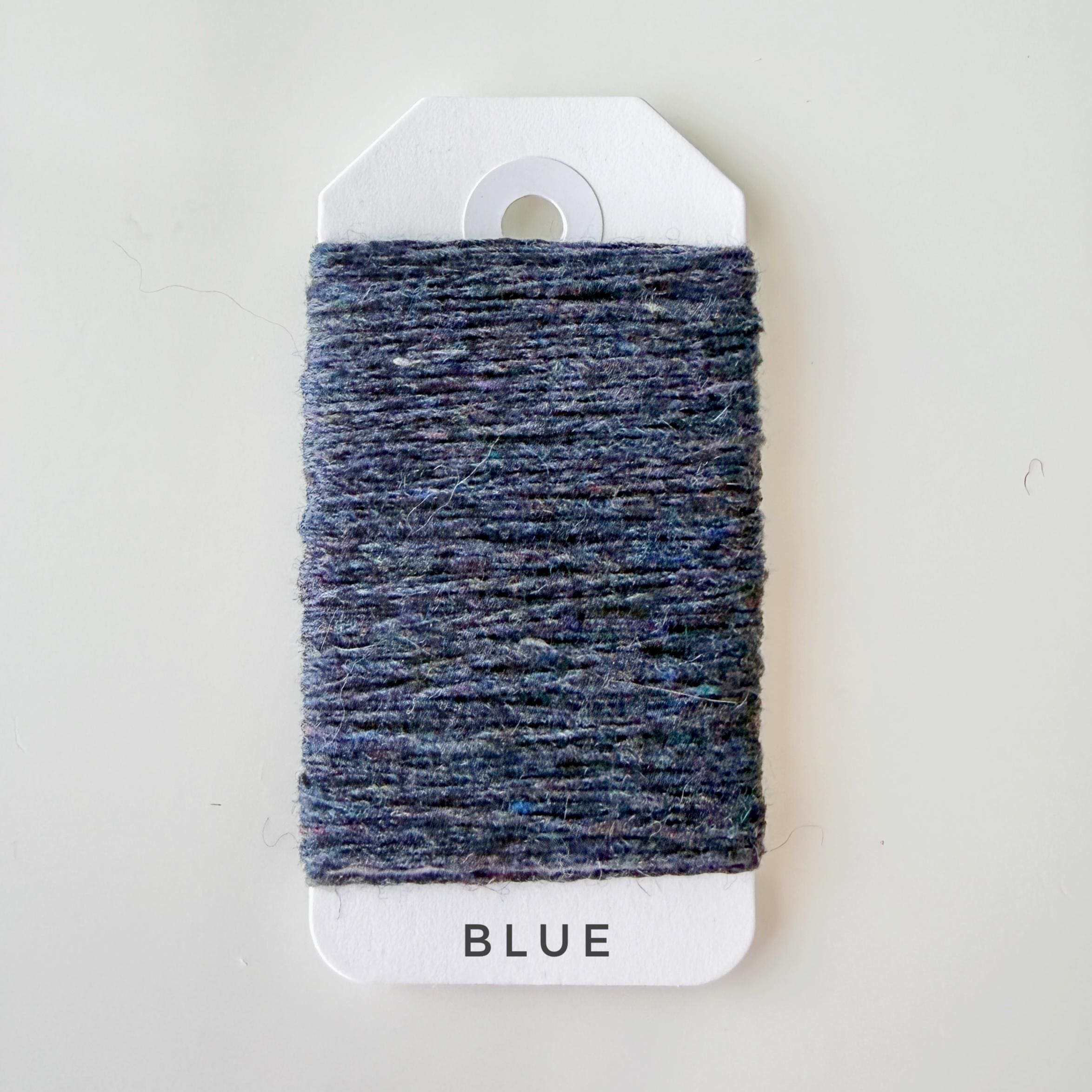 4 Ply Cashmere Yarn for Mending: Eco-Friendly Italy Darn Fiber. Blue
