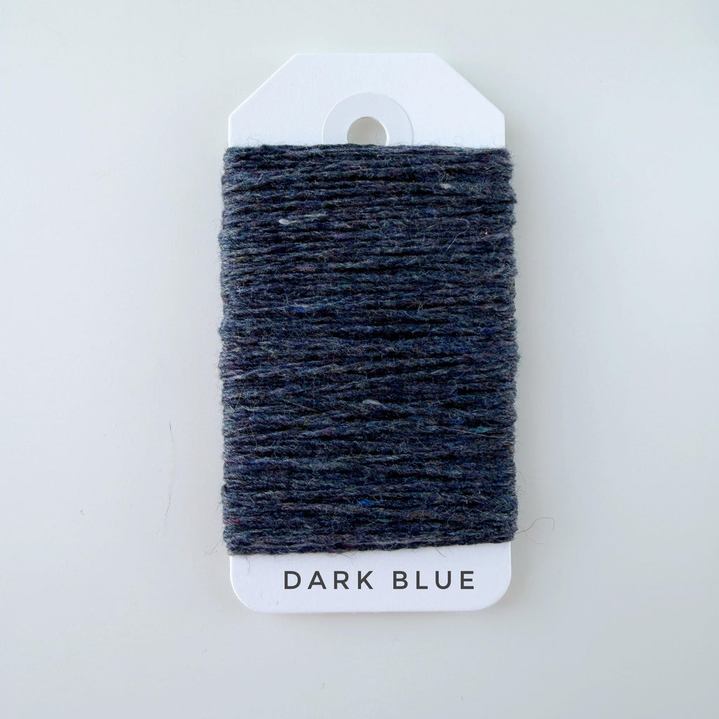 4 Ply Cashmere Yarn for Mending: Eco-Friendly Italy Darn Fiber. Dark Blue