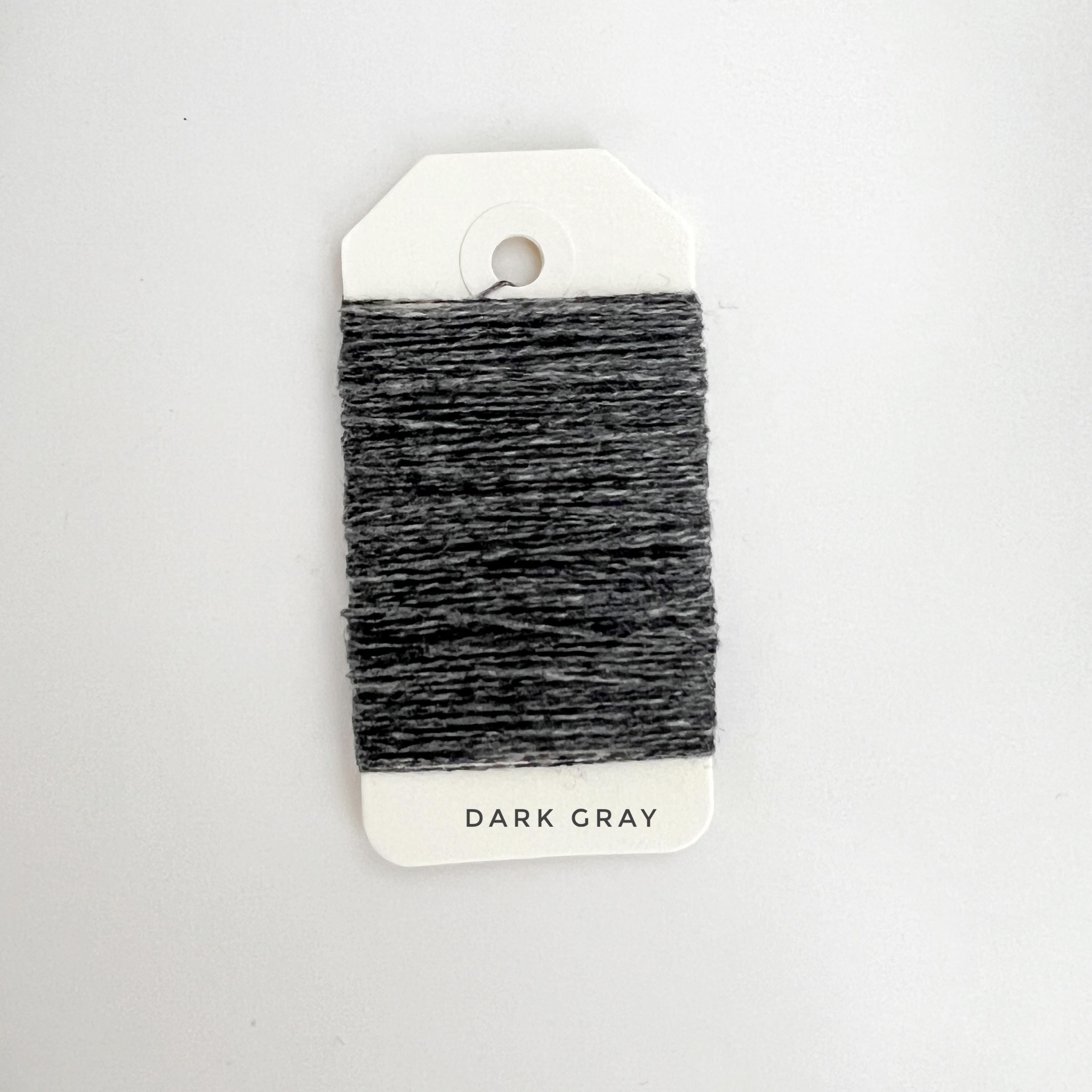 2 Ply Cashmere Yarn for Mending: Eco-Friendly Italy Darn Fiber. Dark Gray
