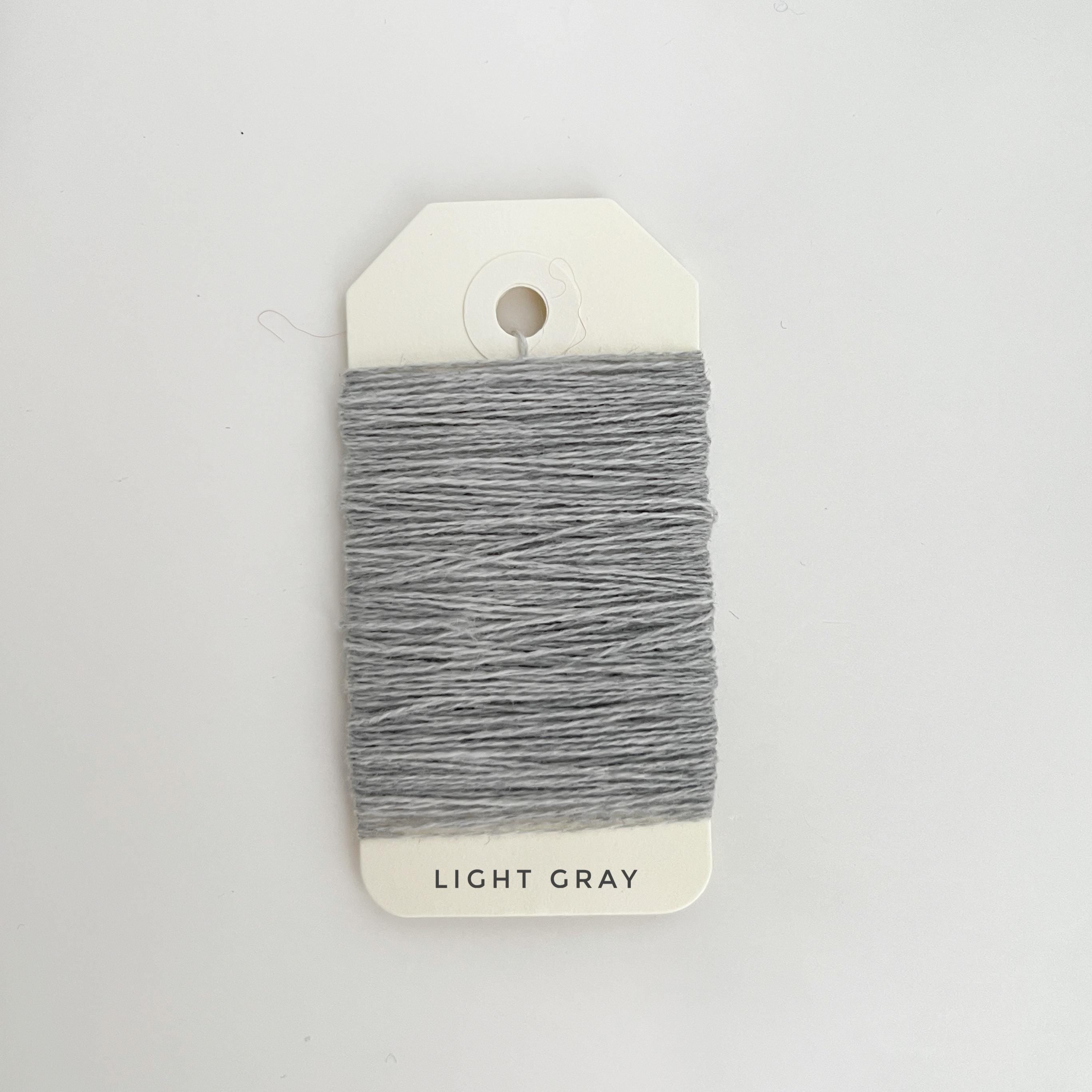 2 Ply Cashmere Yarn for Mending: Eco-Friendly Italy Darn Fiber. Light Gray