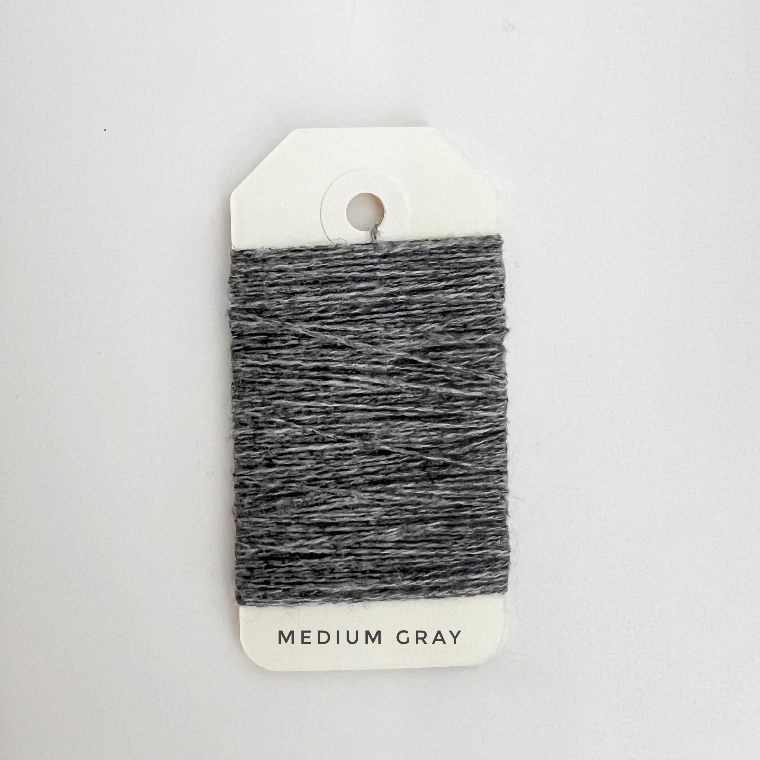 2 Ply Cashmere Yarn for Mending: Eco-Friendly Italy Darn Fiber. Medium Gray