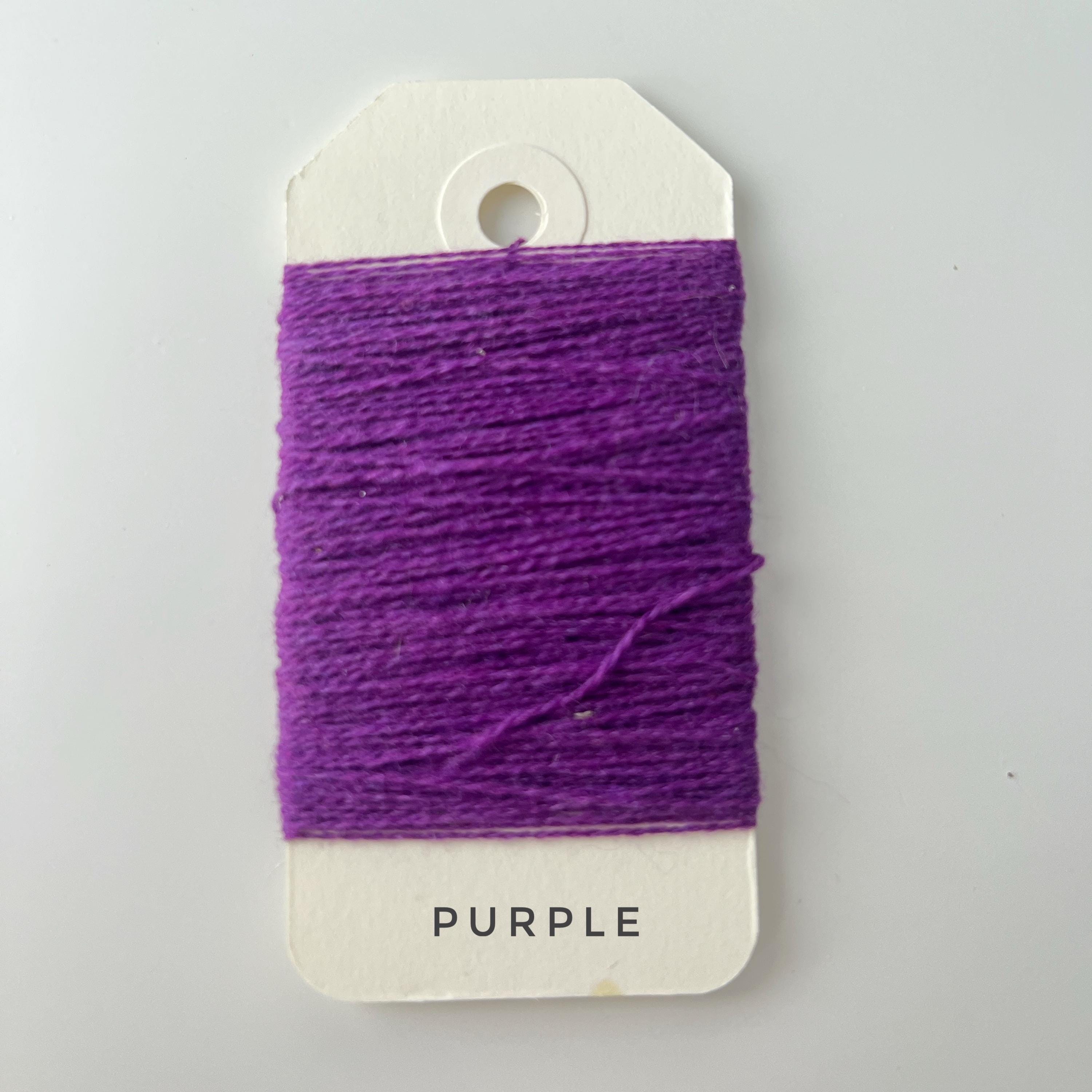 Luxury Mending Yarn Bundle - 100% Cashmere & Premium Wool - 15m Skeins. Purple