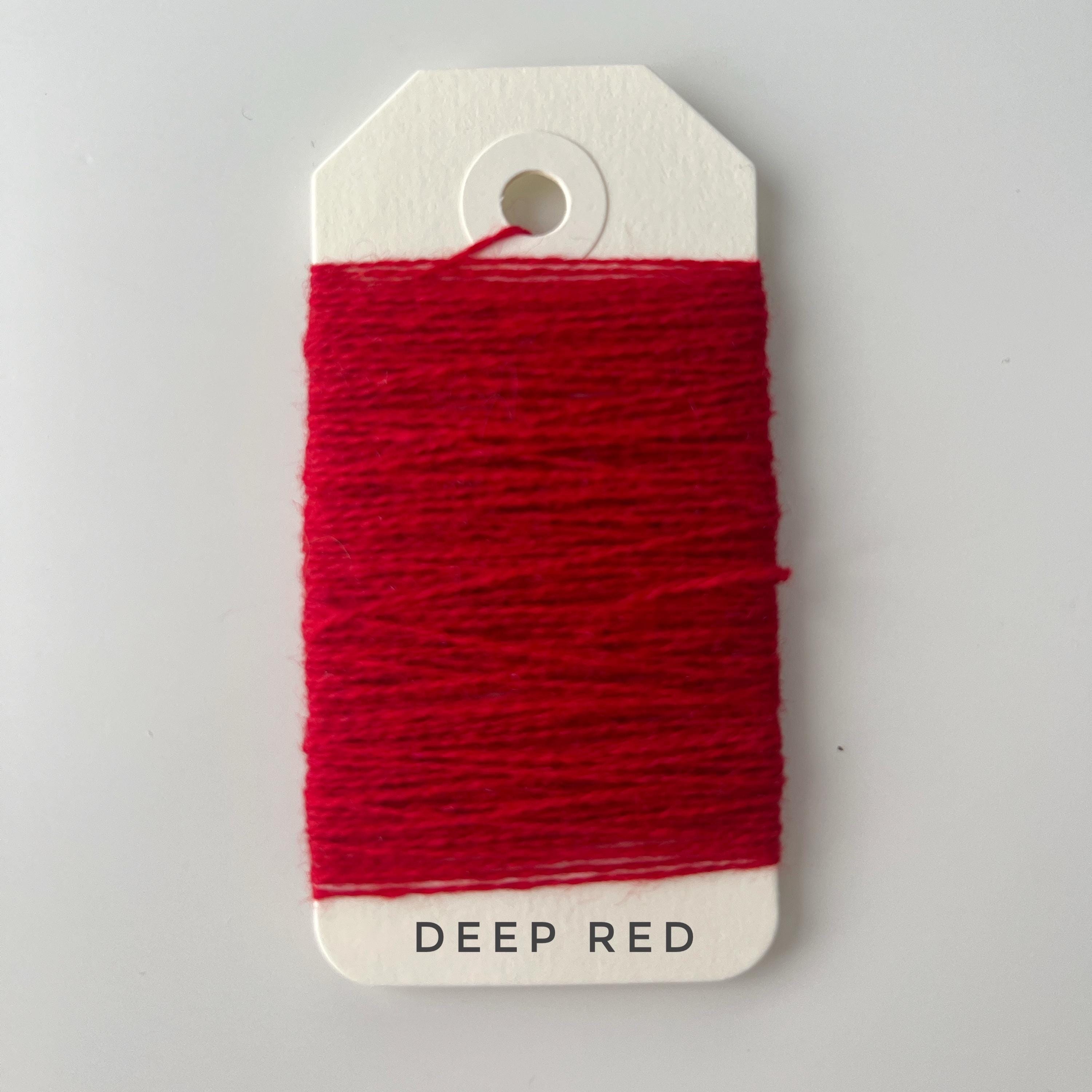 Luxury Mending Yarn Bundle - 100% Cashmere & Premium Wool - 15m Skeins. Deep Red