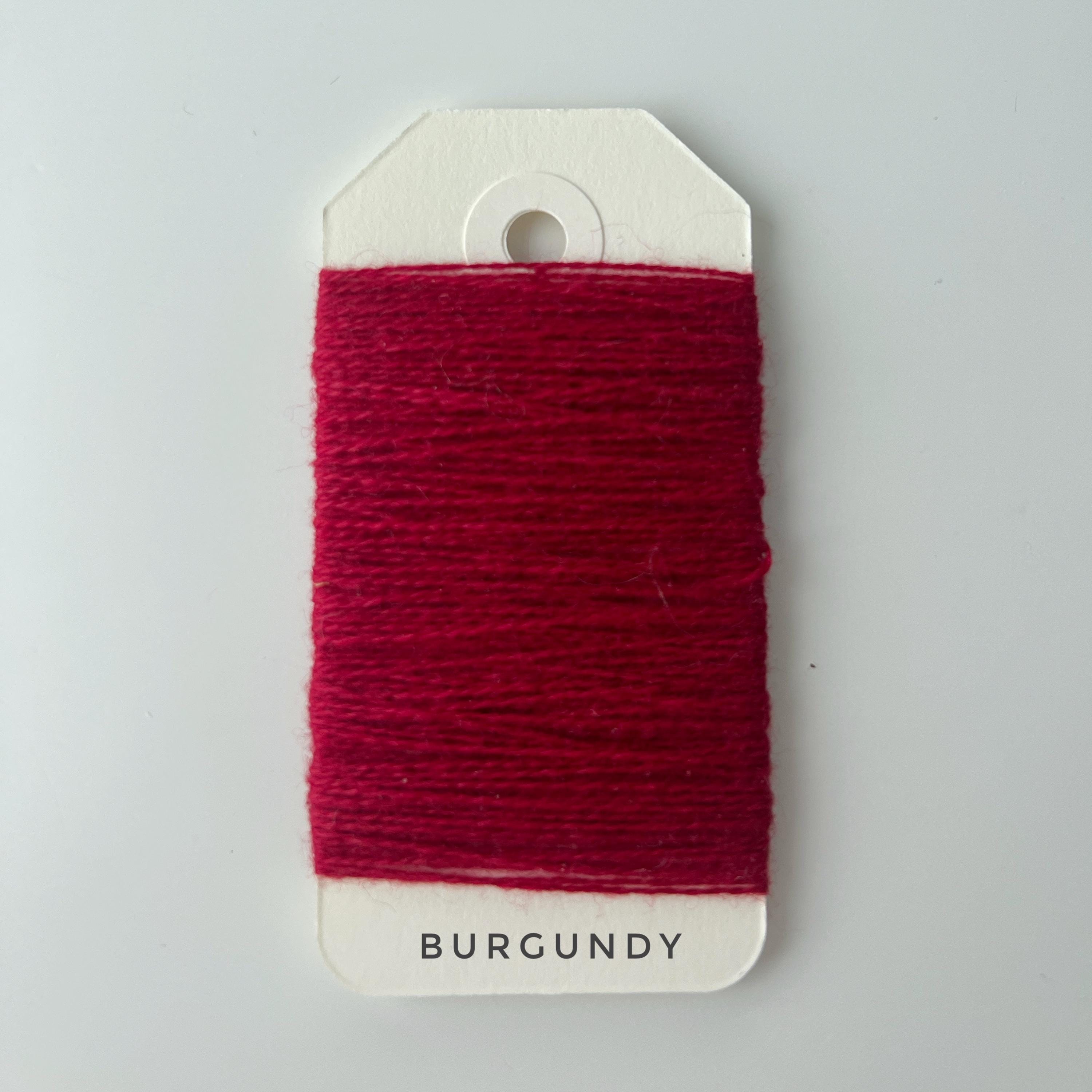 Luxury Mending Yarn Bundle - 100% Cashmere & Premium Wool - 15m Skeins. Burgundy