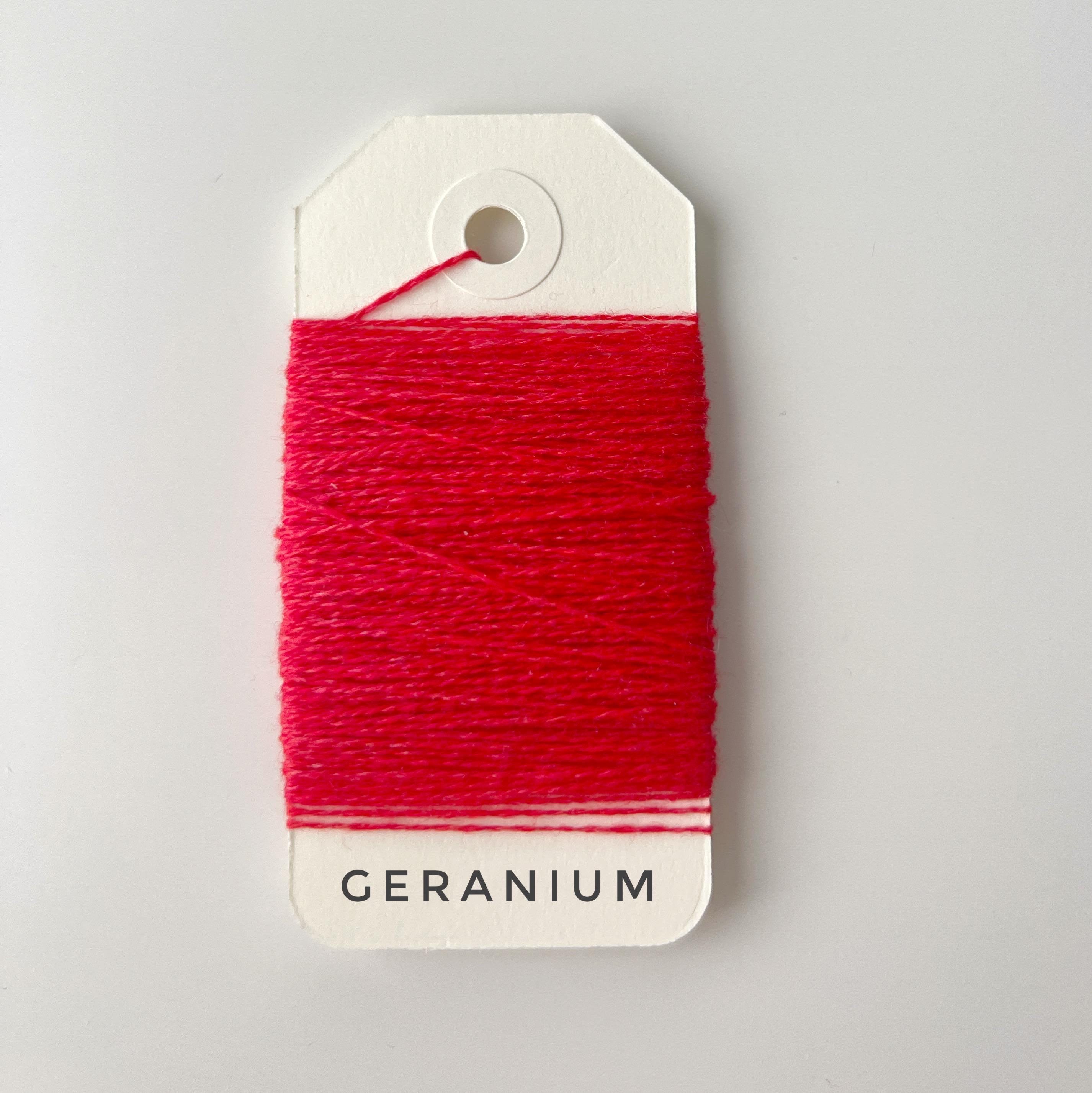 Luxury Mending Yarn Bundle - 100% Cashmere & Premium Wool - 15m Skeins. Geranium