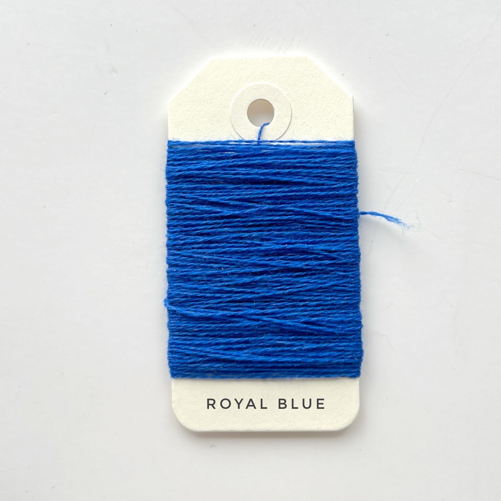 Luxury Mending Yarn Bundle - 100% Cashmere & Premium Wool - 15m Skeins. Royal Blue