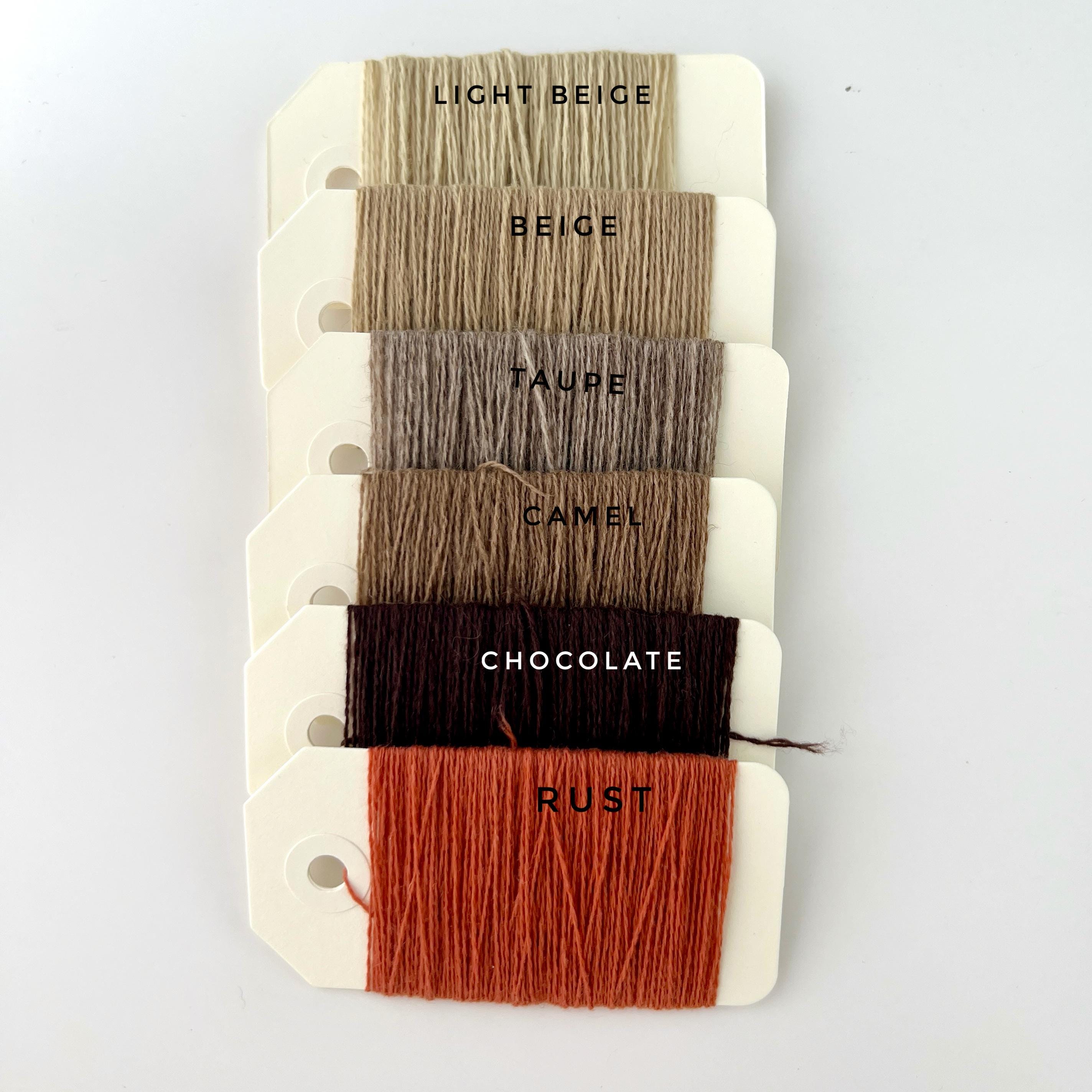 Luxury Mending Yarn Bundle - 100% Cashmere & Premium Wool - 15m Skeins. Beige