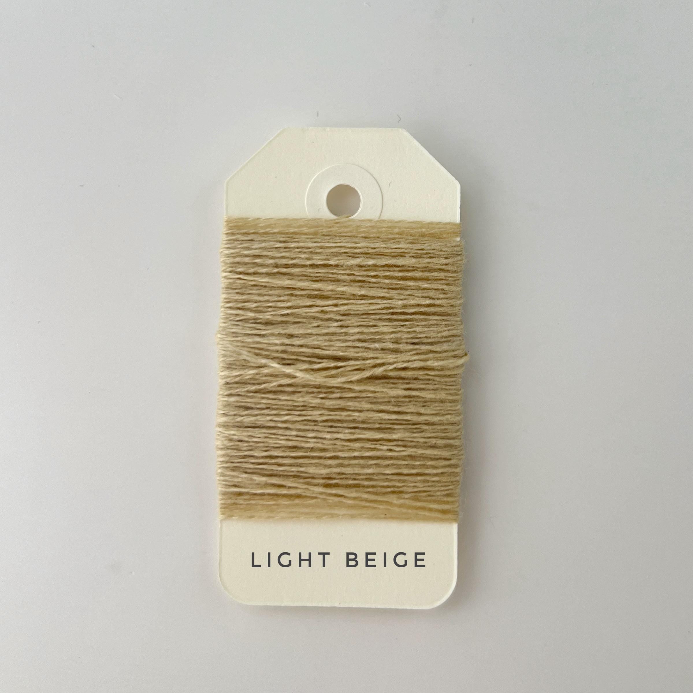 Luxury Mending Yarn Bundle - 100% Cashmere & Premium Wool - 15m Skeins. Light Beige