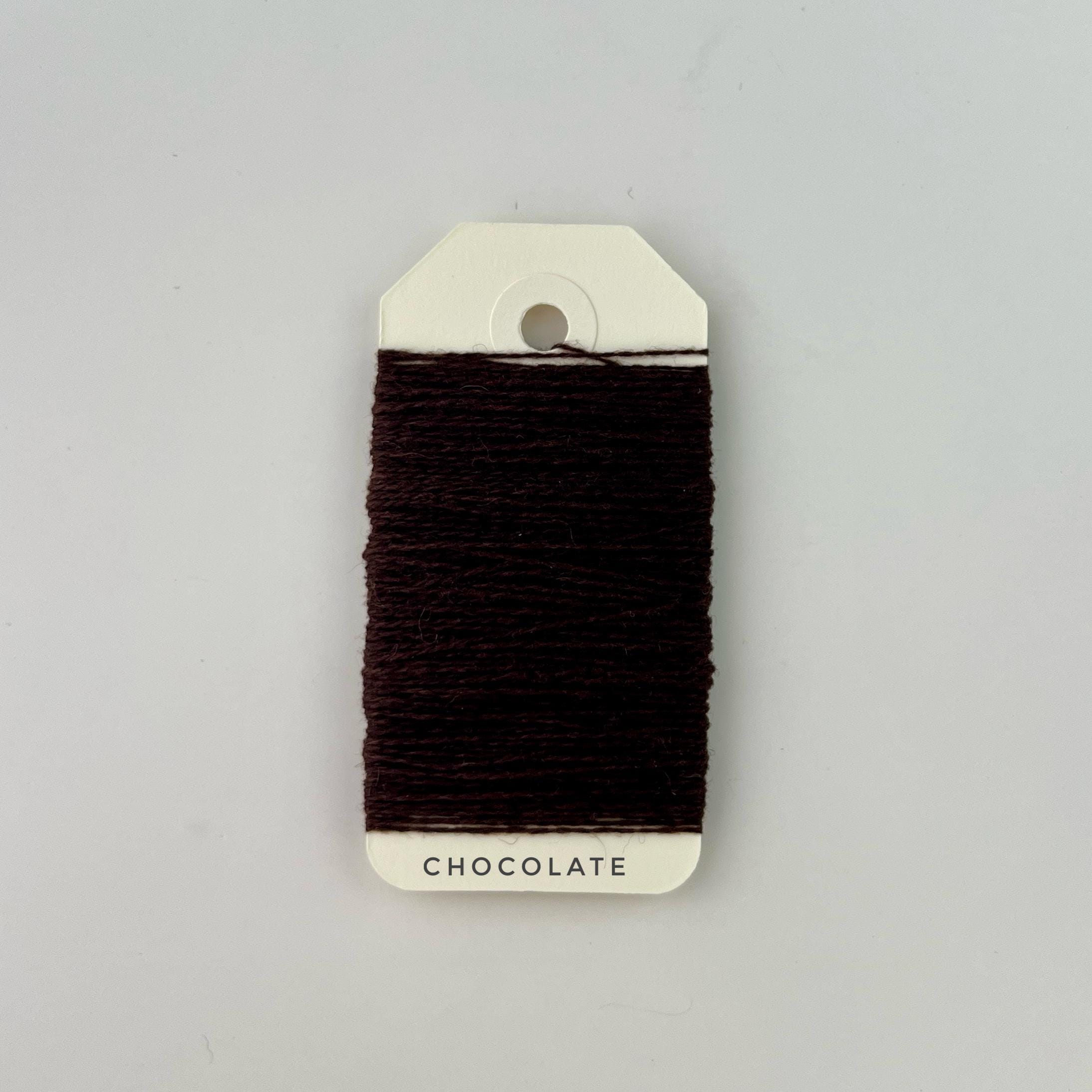 Luxury Mending Yarn Bundle - 100% Cashmere & Premium Wool - 15m Skeins. Chocolate