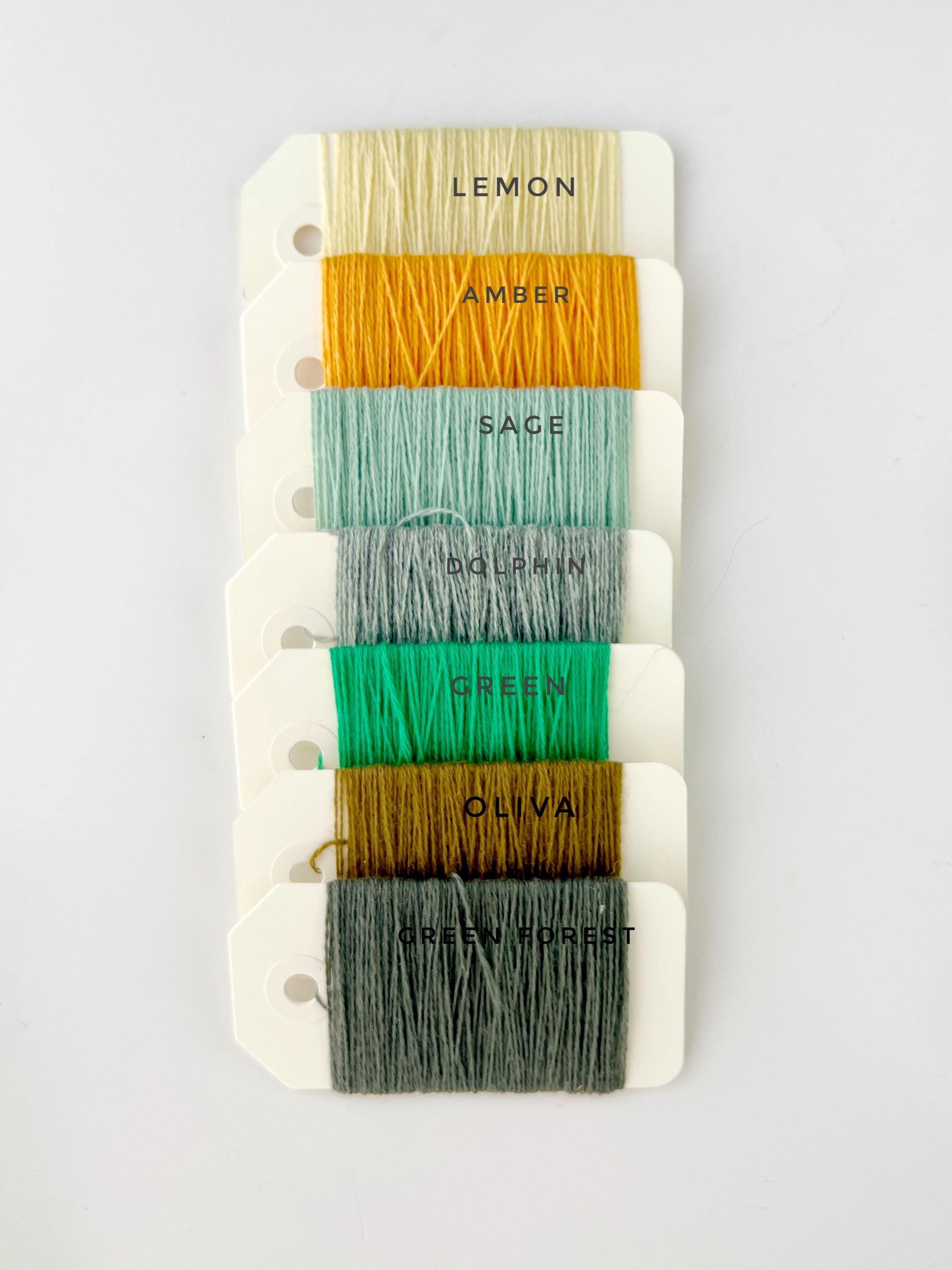 Luxury Mending Yarn Bundle - 100% Cashmere & Premium Wool - 15m Skeins. Green